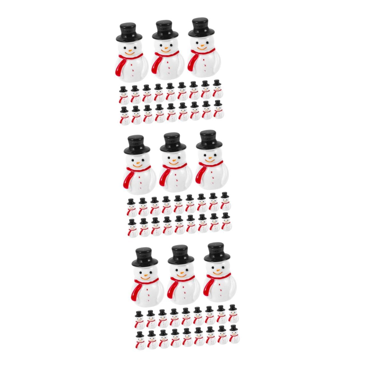 PRETYZOOM 300 Stck. Mini Snowman Dekoration Mini-Schneemann-Harz-Ornamente Kleiner Schneemann