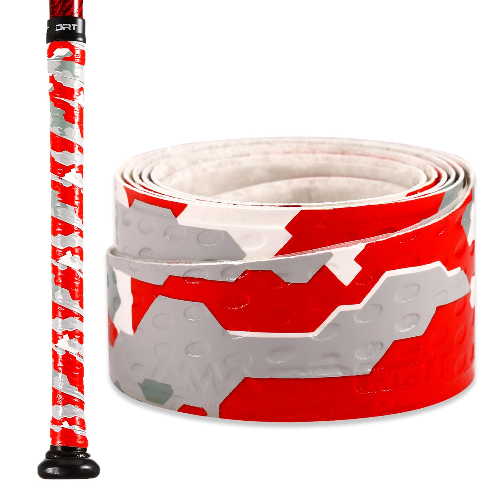 LITIAN Bat Grip Tape for Baseball & Softball – Non-Slip and Stylish Baseball Bat Grip for Pro-Level Performance – 1.1mm (RED CAMO)