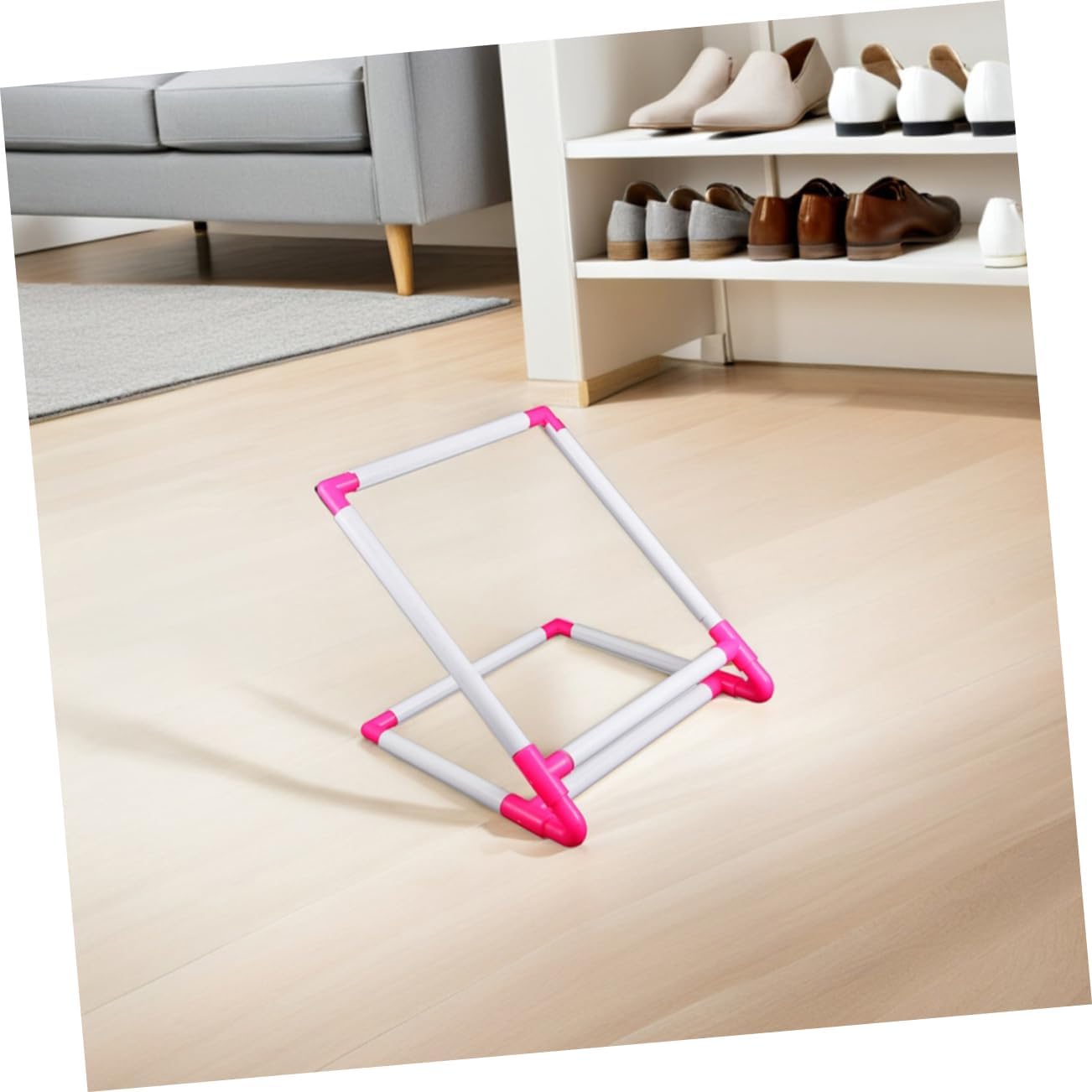 Veemoon Embroidery Frame Stand for Quilting Projects Tabletop Plastic Holder Stable Support Design Dimensions for Cross Stitch and Needlework Craft Comfortable Use for Home and Mobile