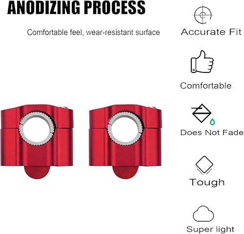 Vista 11 de Universal motocicleta 1-1/8" (28mm) 7/8" (22mm) aluminio CNC manillar elevadores ajustable barra grasa montaje abrazaderas para EXC KLX KXF YZF CRF