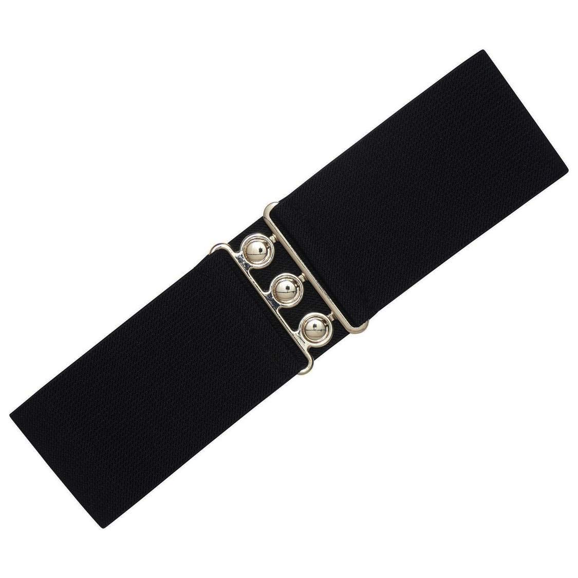 Retro Vintage Belt | Elastic Women's Belt |50s Nurse Stretchy Belt with Silver or Gold Buckle & Clasp
