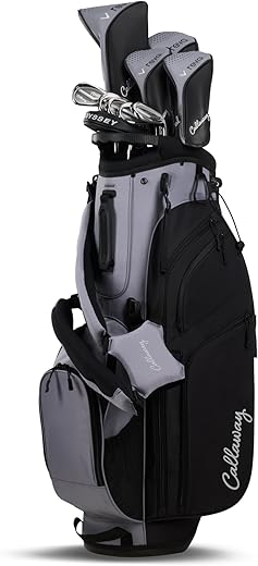 Callaway Womens REVA 11-Piece Stand Bag Complete Golf Package Set 2026 - BLACK - RIGHT - STANDARD