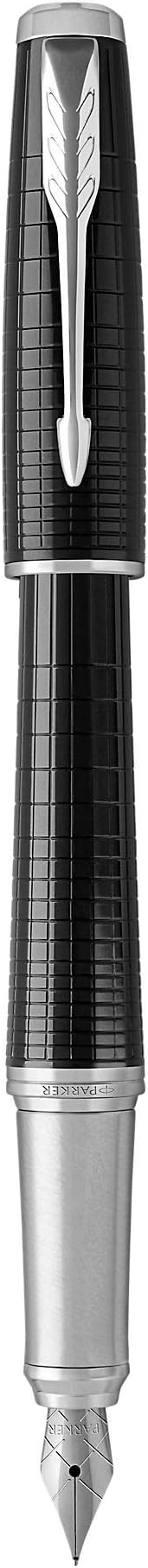 Parker Urban Fountain Pen, Fine Nib with Blue Ink Refill Fine nib black
