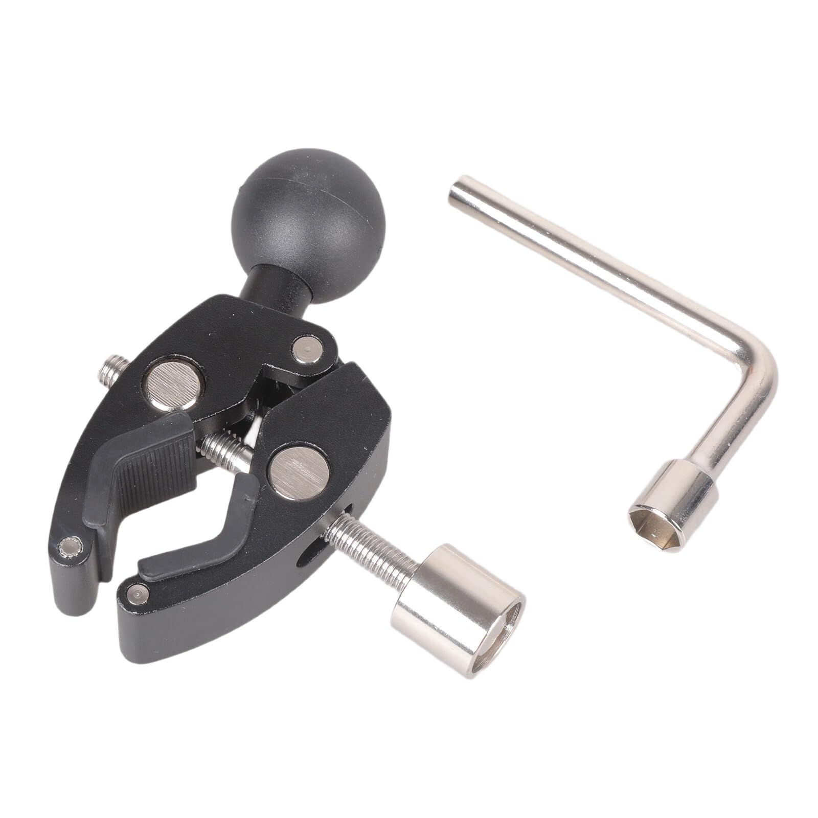 25mm Ball Metal Clamp Mount for 1Inch Ball Head with 3 / 8 Female Screw Hole for Bikes Motorcycles and Camera Motorcycle Handlebar Clamp Mount