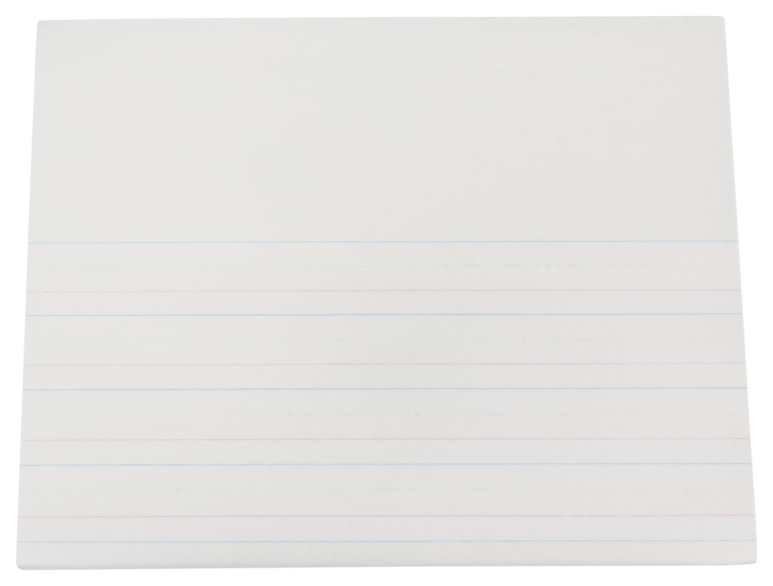 School Smart - 85320 Red & Blue Storybook Paper, 3/4 Inch Ruled Long Way, 11 x 8-1/2 Inches, Natural, 500 Sheets