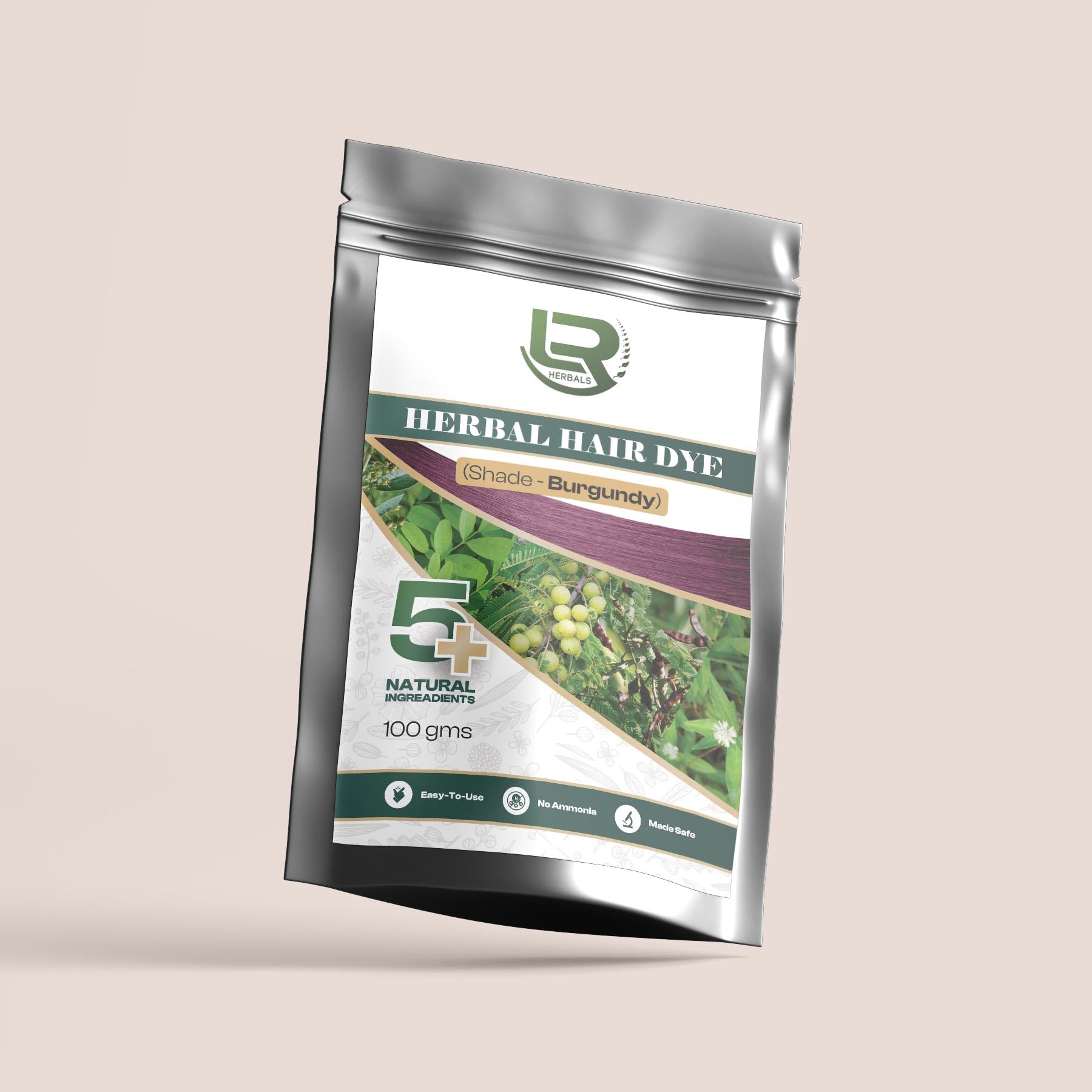 Hair Dye Burgundy | Herbal Hair Color with Henna, Indigo & Amla | Single Use Sachet | Long-Lasting Burgundy Shade | 100g-picture-51
