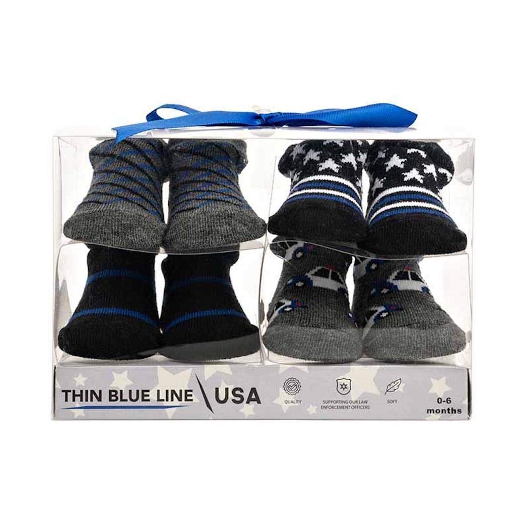 Thin Blue Line - Newborn And Baby Socks (Set of 4)