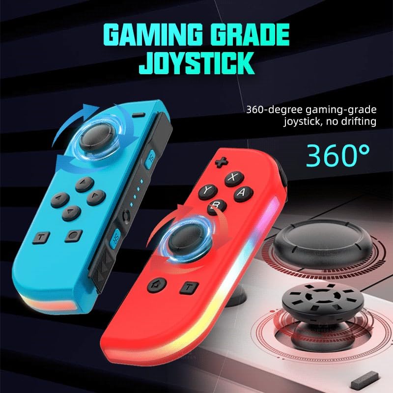 Miniatura 4 de Joypad for Switch Controllers, Upgraded Joypads Compatible with Nintendo Switch Controller, LR Wireless Joy-Pad RedBlue Joy Pads for Switch