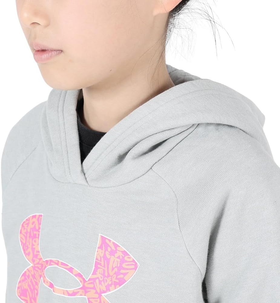 Girls' UA Rival Fleece Big Logo Print Fill Hoodie Small - Image 6