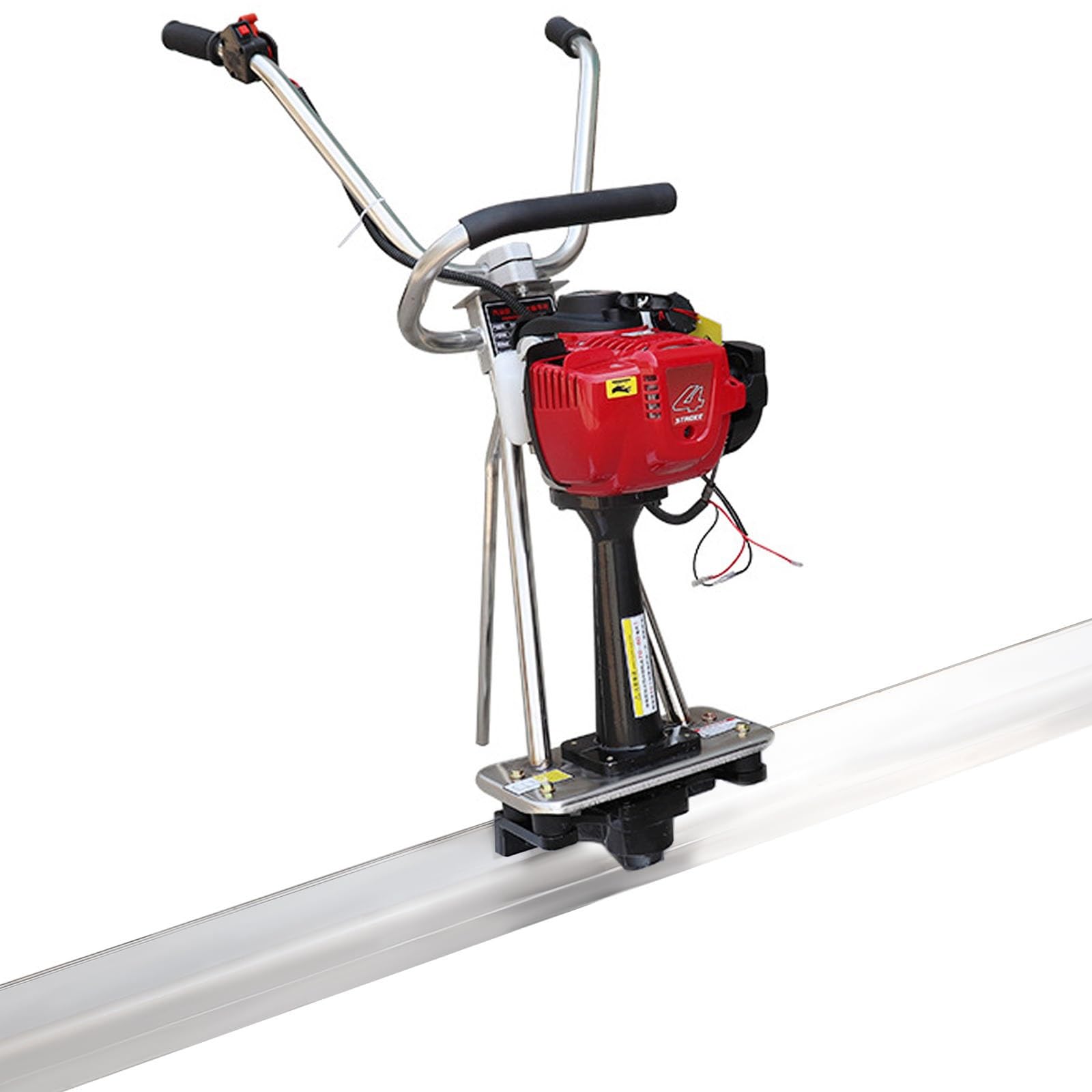 Kit de regla vibratoria para hormigón, herramienta de hormigón con regla de aluminio de 5ft, máquina vibratoria de 4 tiempos para acabado de superficies de cemento en la construcción