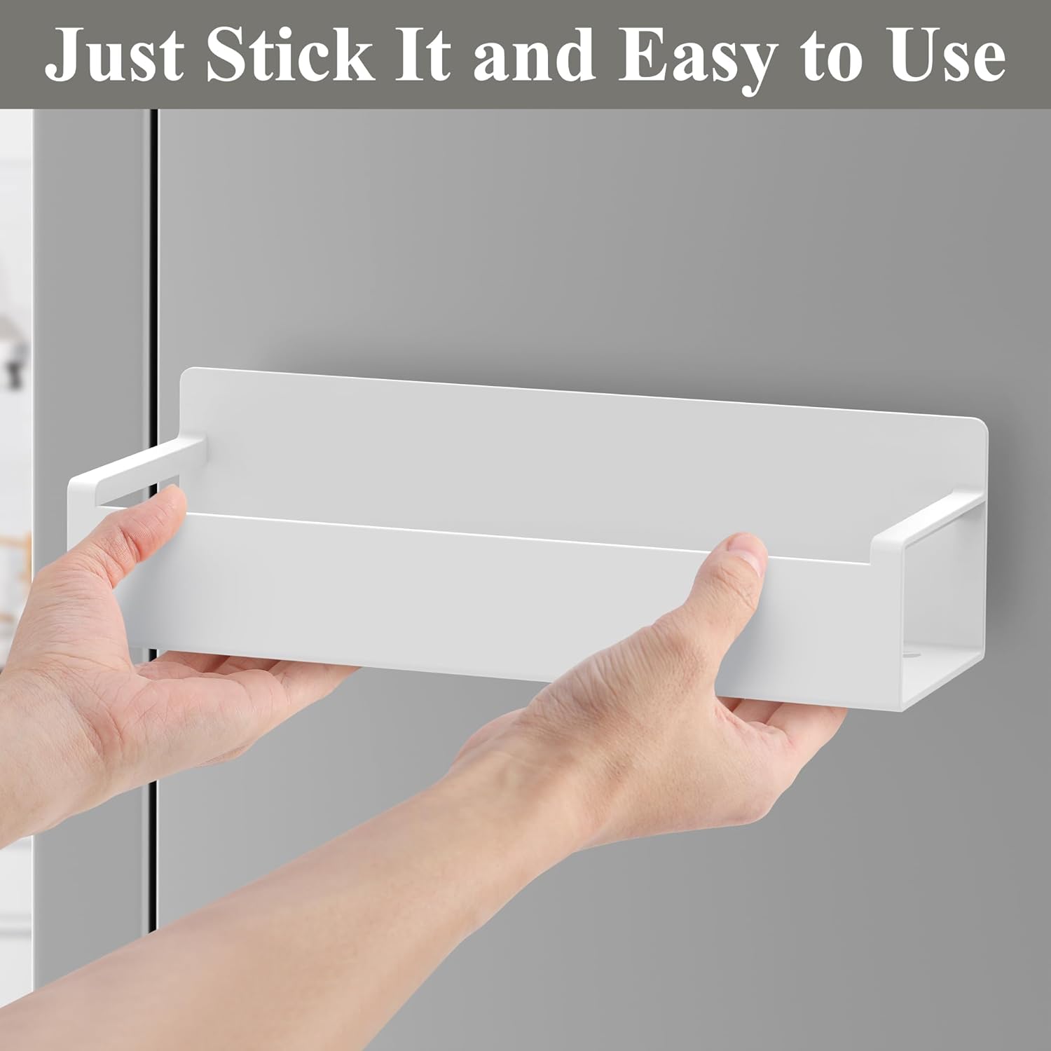 HuggieGems Magnetic Water Bottle Holder for Refrigerator, Cup Holder Organizer for Stanley and Tumbler for Kitchen, 6 Pack, White