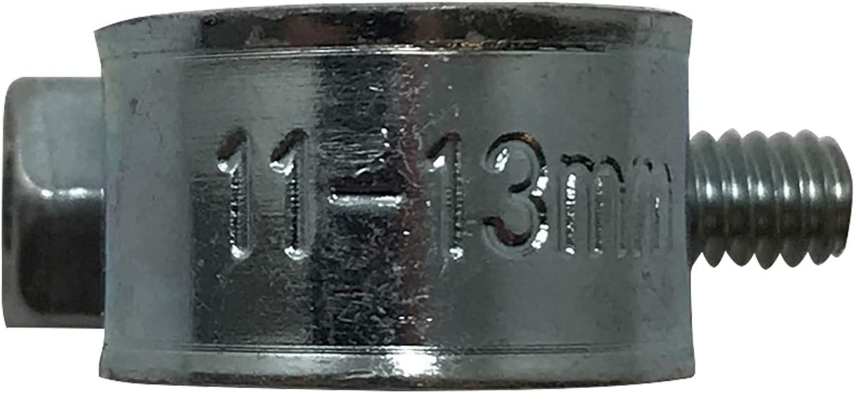 Sherco-Auto 100 Pack of 1/4" Solid Band 11-13 MM Fuel Injection & Gas Line Hose Clamps Pipe Clip