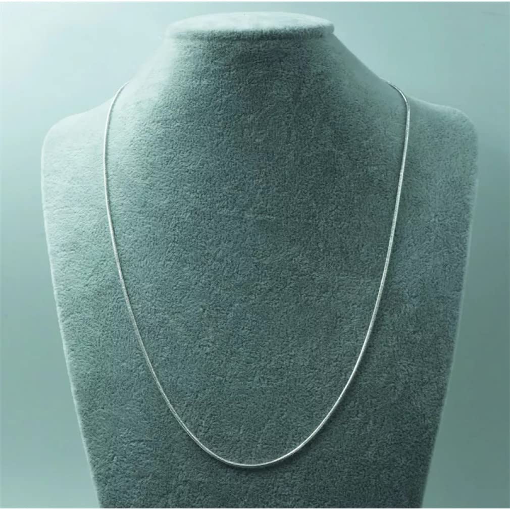 Collares de Plata S925 con Cierre de 1mm, Cadenas de Serpiente, gargantillas, Collar, Accesorios de joyería para Mujer, 16-28 Pulgadas