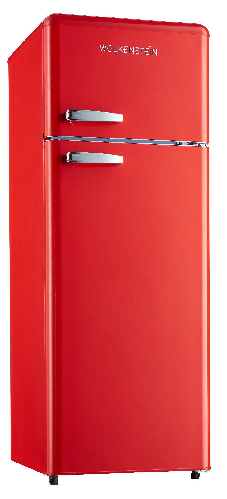 Wolkenstein Kühl-Gefrier-Kombination GK212.4RT FR | Retro | 211 Liter | 4**** Gefrier 39 Liter | LED | ROT | Energie E