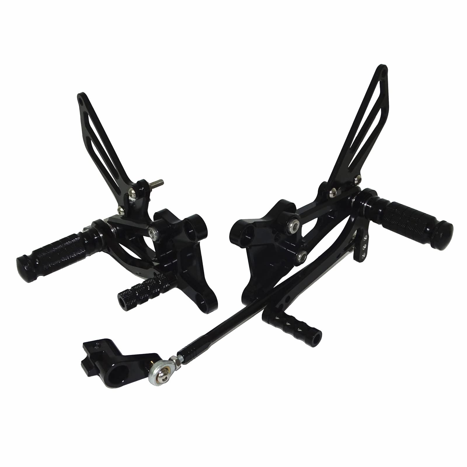 Black Motorcycle Adjustable Rearset Driver Footrests Foot Rest Pegs Pedals For HONDA CBR 600 F4 F4i CBR600F4 CBR600F4i 1999 2000 2001 2002 2003 2004