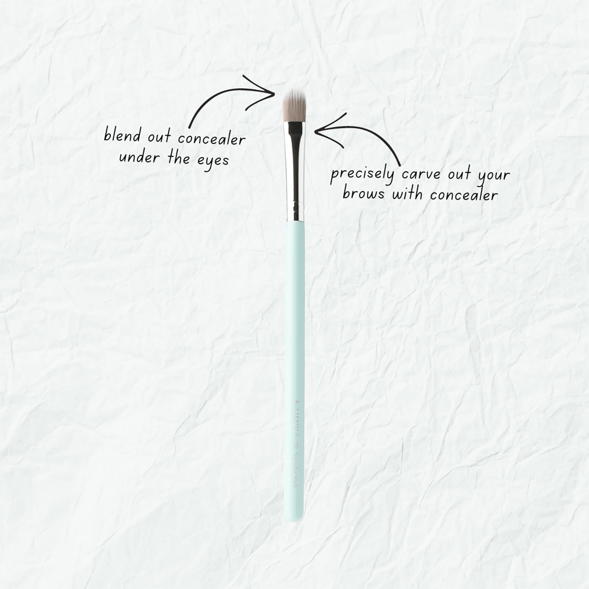 Humble Cosmetics 208 Concealer Brush - Makeup Brushes for Cream and Liquid Concealers - Soft Synthetic Bristles for Precision Blending - 1 pc