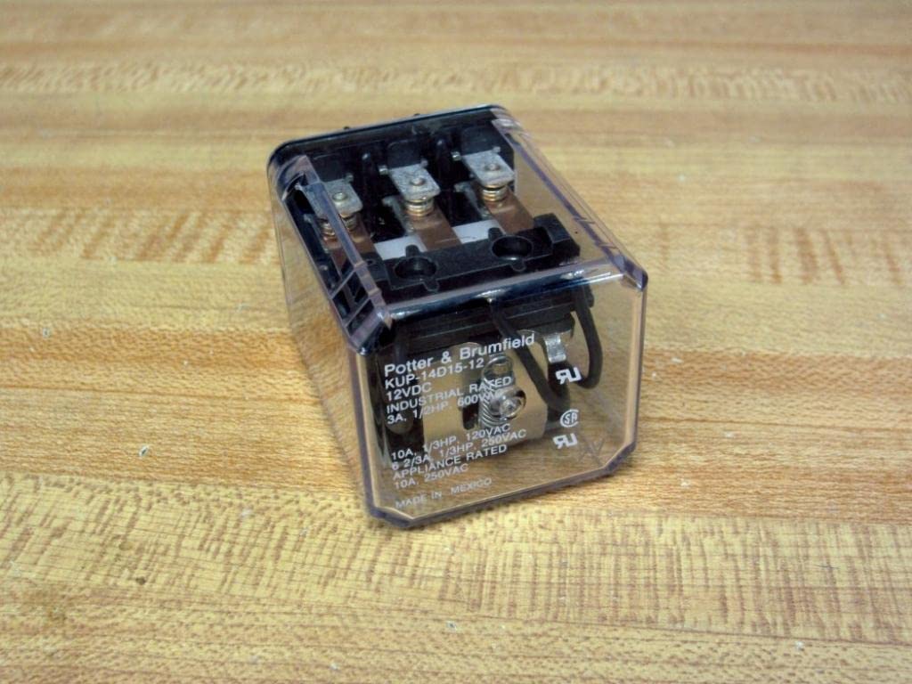 TE CONNECTIVITY/POTTER & BRUMFIELD KUP-14D15-12 Power Relay, 3PDT, 12VDC, 10A, Plug in