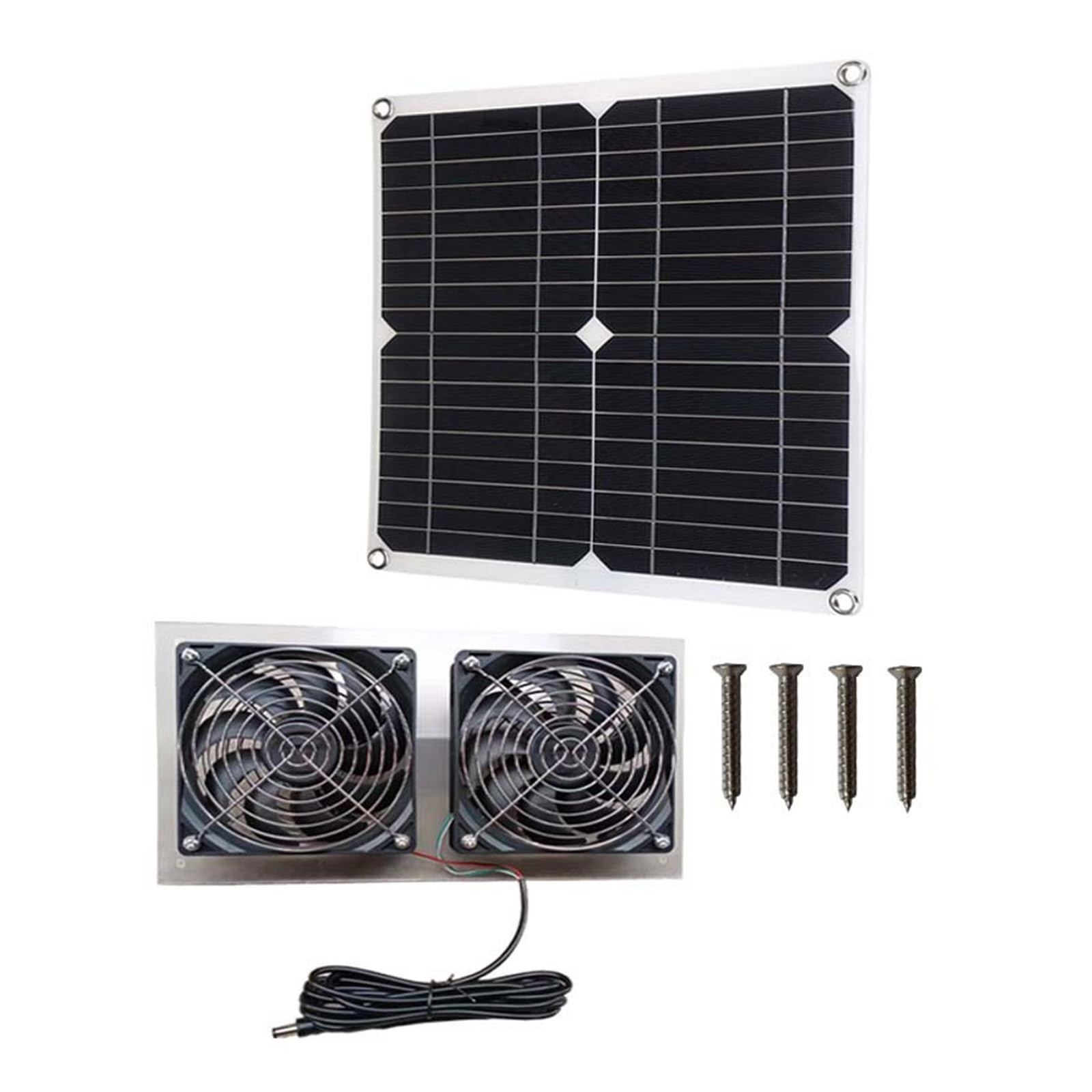 Ventilateur d'échappement flexible à énergie solaire - Dispositif de contrôle de la température pour camping-cars, bateaux, poulaillers et tanières - Ventilation extérieure solaire