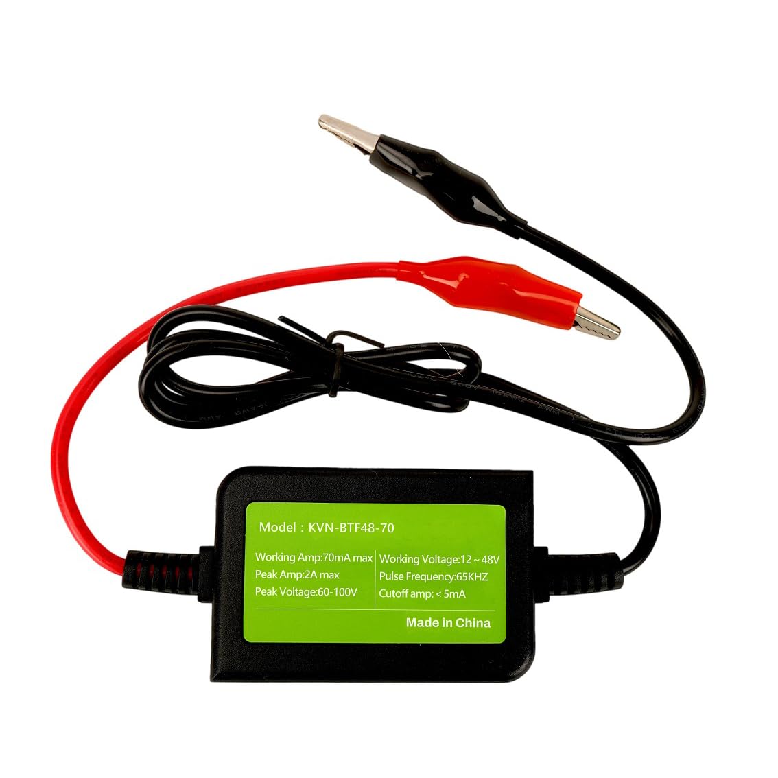 Batteriepulser 12V/24V/36V/48V Automatik - Bleiakku Regenerator & Desulfatierer für Auto, Motorrad, Wohnmobil & Solar-Systeme bis 200Ah - Verlängert die Lebensdauer (Modell KVN-BTF48-70)