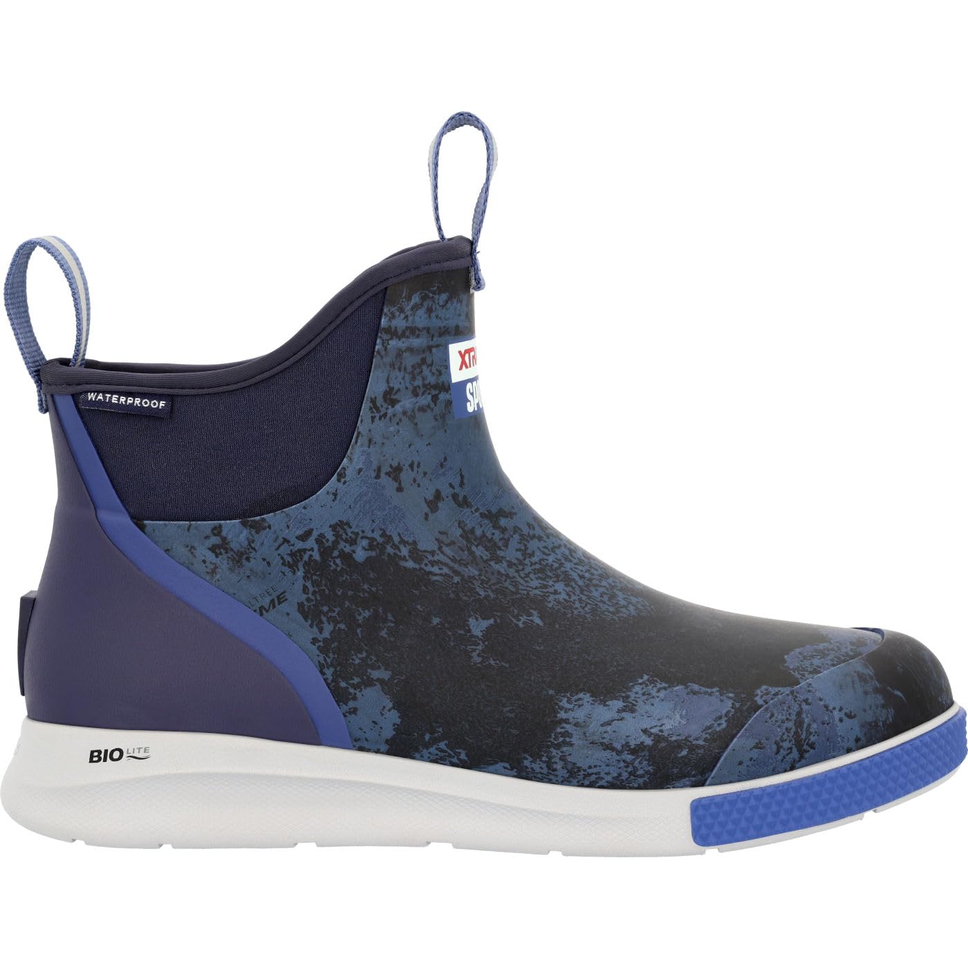 XTRATUF 6” Men’s Ankle Deck Boot Sport - 30% Lighter, 100% Waterproof Rubber Fishing Footwear - Non-Marking, Slip-Resistant Outsole - Moisture-Wicking Liner