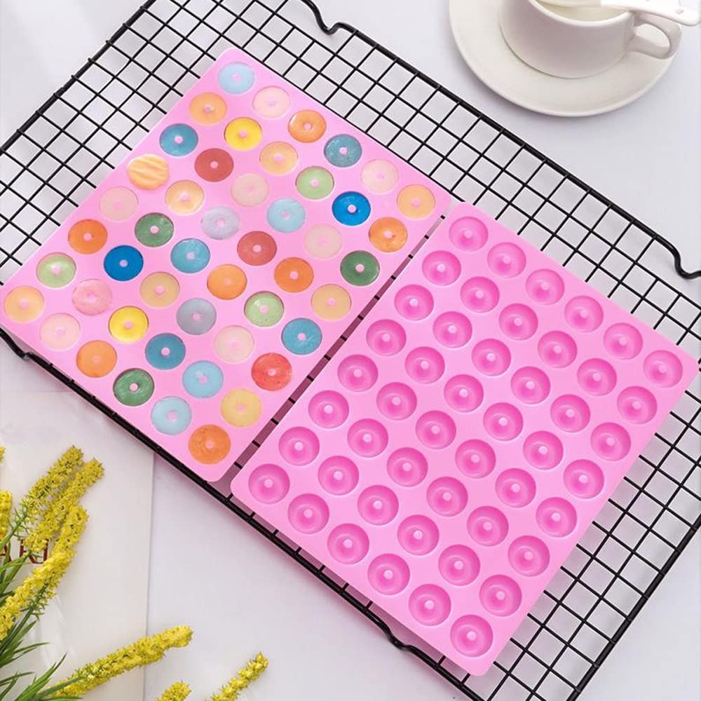 Stampi in Silicone per Caramelle - 4 Stampi per Dolci con 4 Contagocce, Non- Stick, Inclusi Forme d'Orso, Cuore, Dinosauro e Mini Ciambella