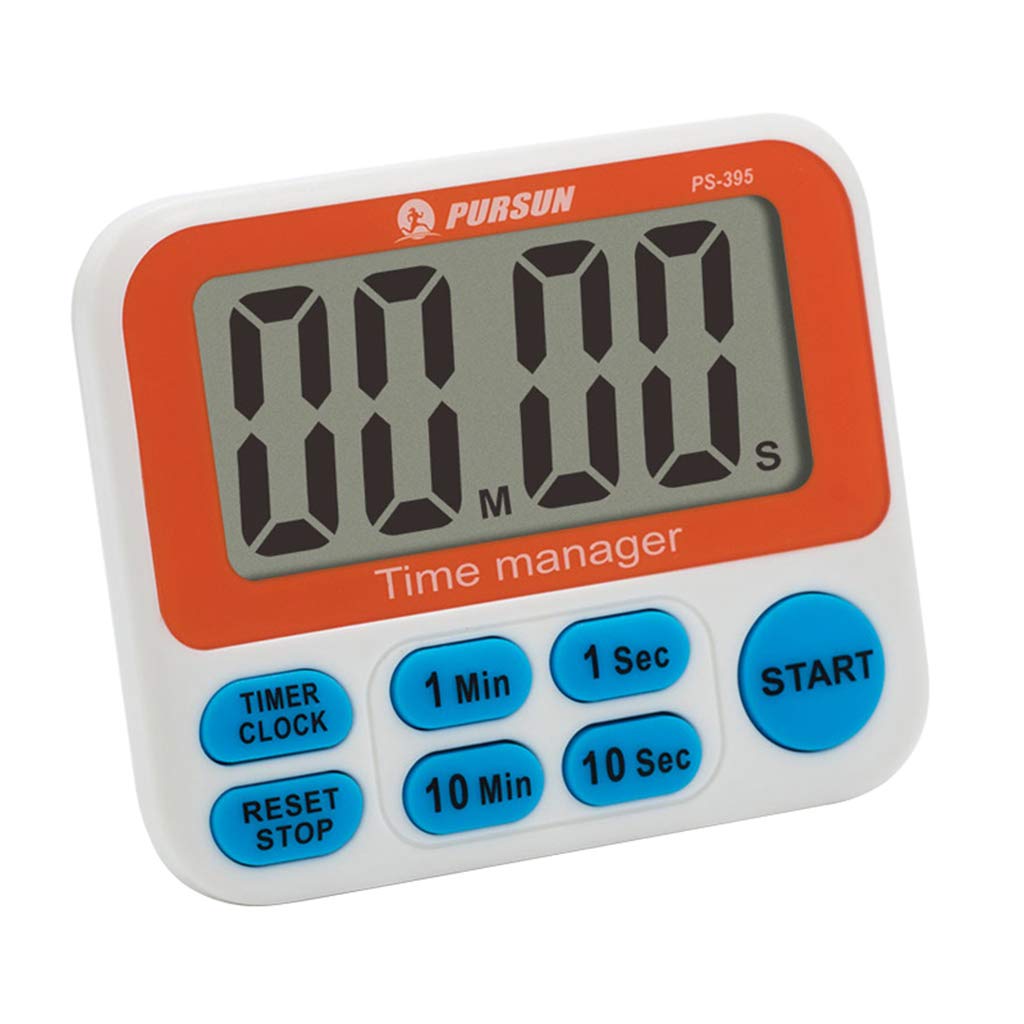 Cyfrowy czasomierz kuchenny budzik magnetyczny stojak duże cyfry LCD z magnesem stojak wiszący hak timer dla dzieci różowy
