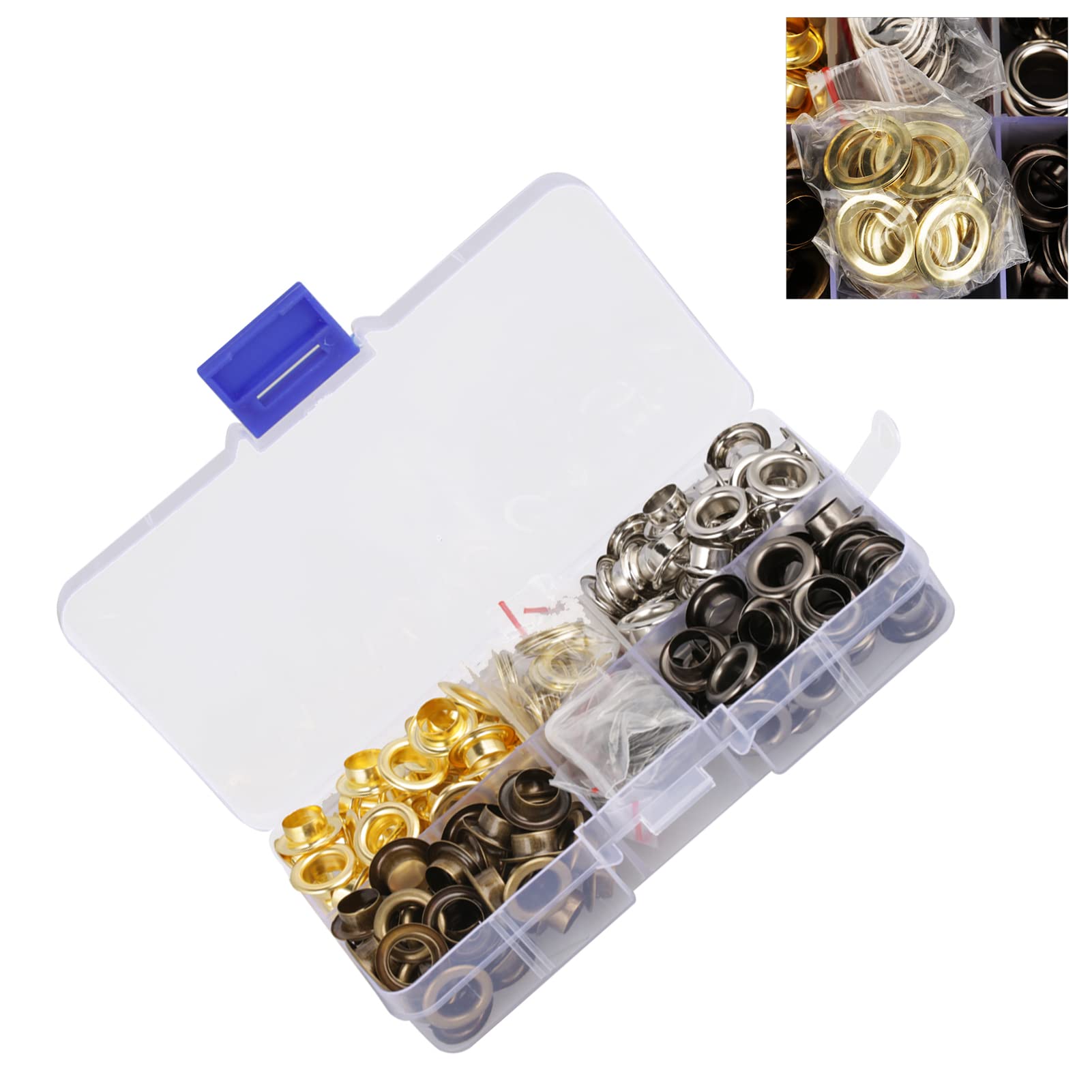 Set di anelli passacavo con occhiello in ottone da 140 set con feritoie di fissaggio per abiti artigianali in pelle Accessori da cucire 8mm