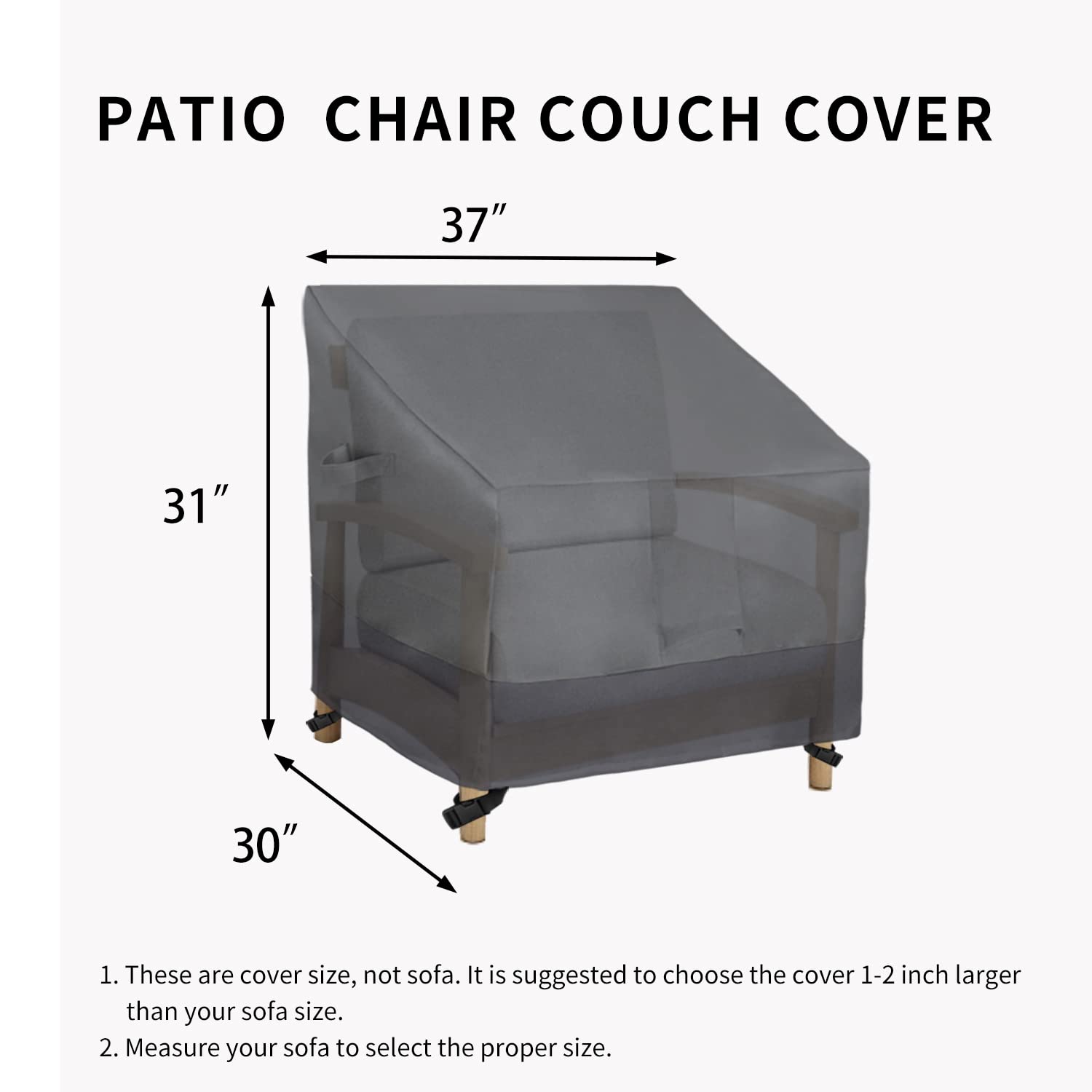 EasyGoing Waterproof Outdoor Lounge Chair Cover, Heavy Duty Patio