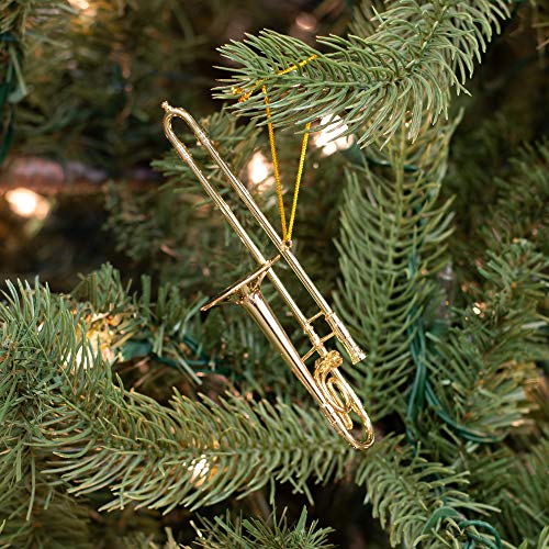 Broadway Gift MusicTreasures Gold Trombone Christmas Ornament