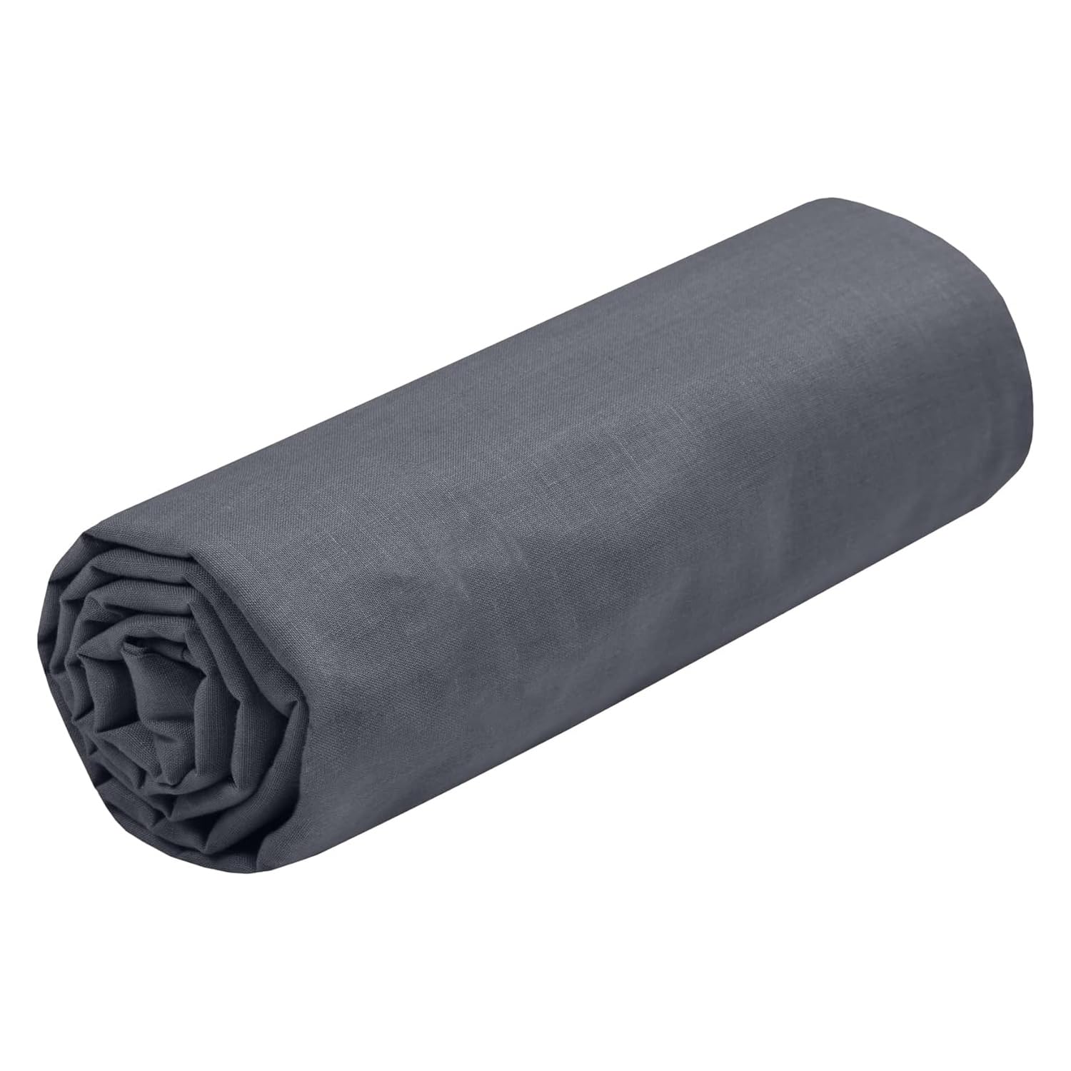 Lovely Casa, Fitted sheet, Size 180 x 200 cm, Large 30 cm, 100% Oeko-Tex certified cotton, Slate colour, Eden model