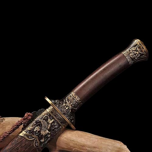 Miniatura 6 de OYZ Espada Katana, Espada Samurai Japonesa, Katana de acero de alto carbono 1095, hecho a mano, espada china de acero plegado