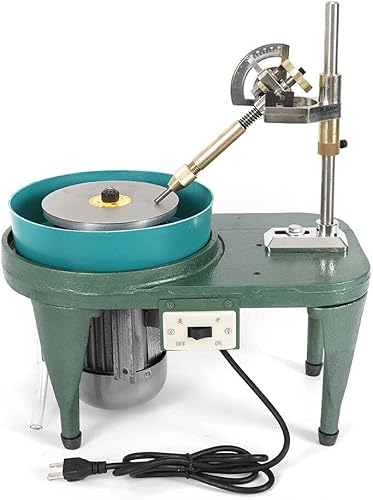 Máquina facetadora de gemas de 180 W, máquina de ángulo de piedra de jade de 2800 rpm, pulidora de ángulo de joya de 110 V con manipulador facetado