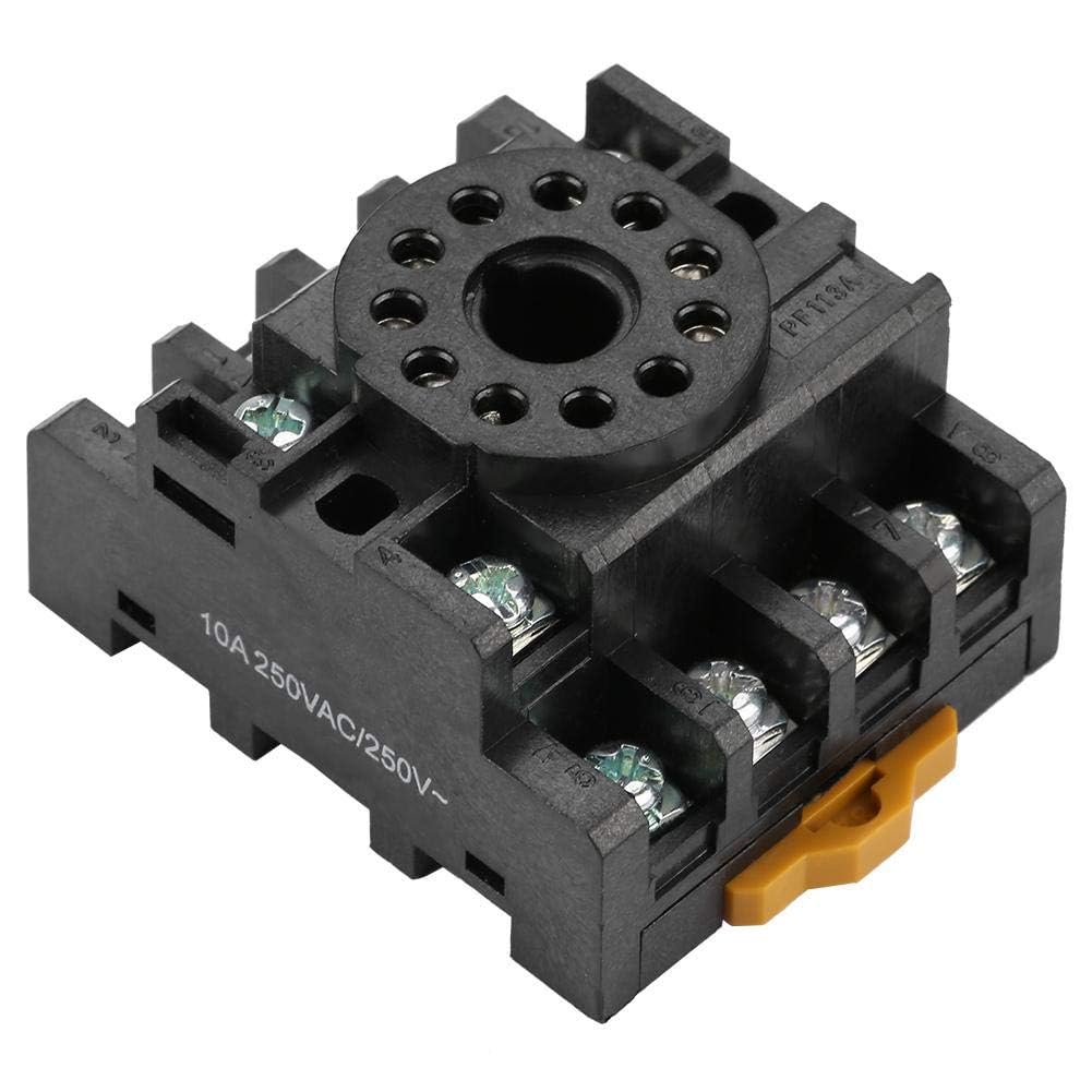 PF113A Enchufe de la Base del Relé de Potencia del Zócalo del Soporte del Relé de 11 Pines JQX-10F JTX-2C