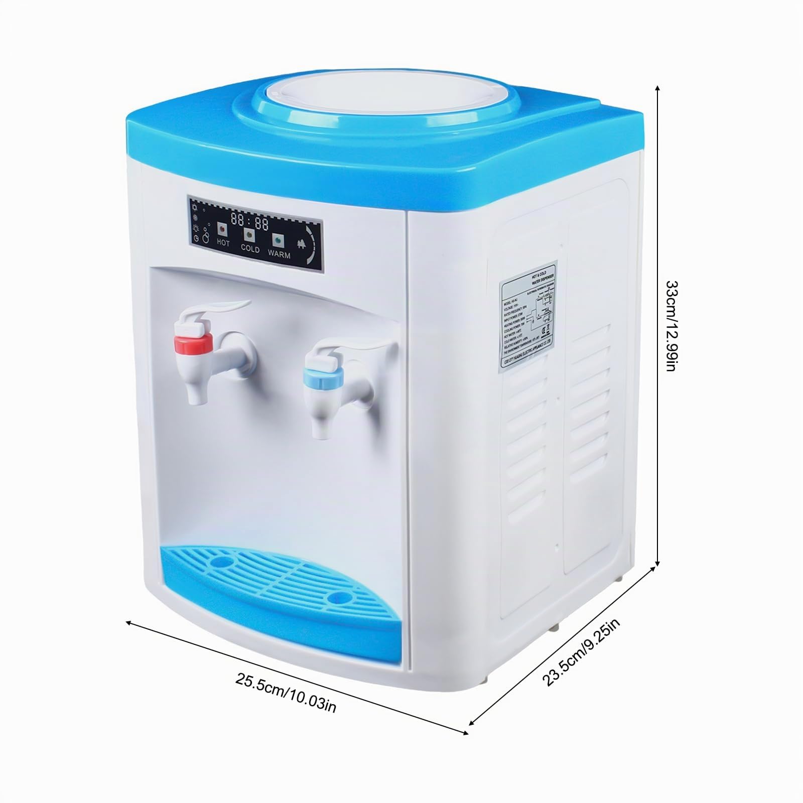 Distributore di acqua fredda per acqua calda fredda, 550 W, 19 l, in acciaio inox e plastica, da scrivania
