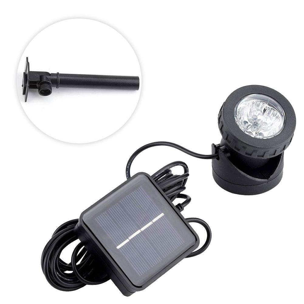 Lyrlody Solar Unterwasserfloot, 6 LED Solar Unterwasser Lich, IP 68 Wasserdicht, Solarbetrieben, Unterwasser Strahler U Boot Licht für Garten Teich, für Yard Pathway