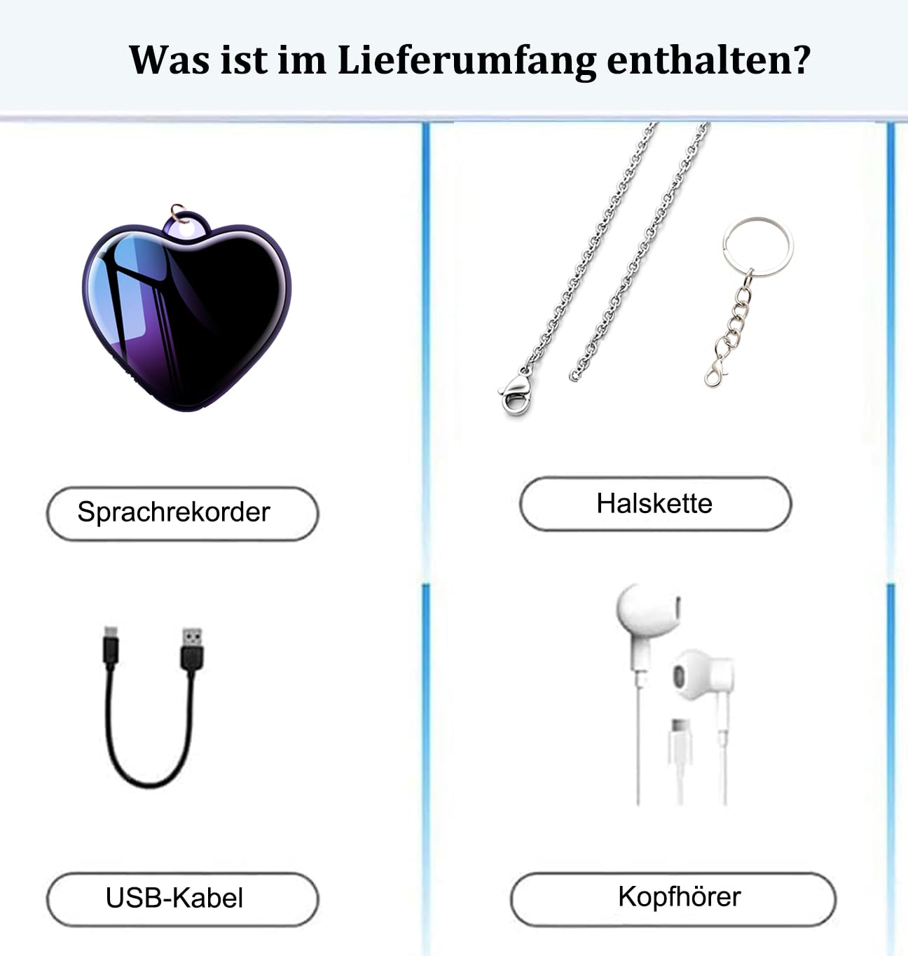 16G Mini abhörgerät Micro Diktiergerät mit Voice Activated Micro Halskette Recorder digital Voice Recorders für Vortrag Vorlesung Interview Meeting Lektion Kleine Aufnahmegerät …