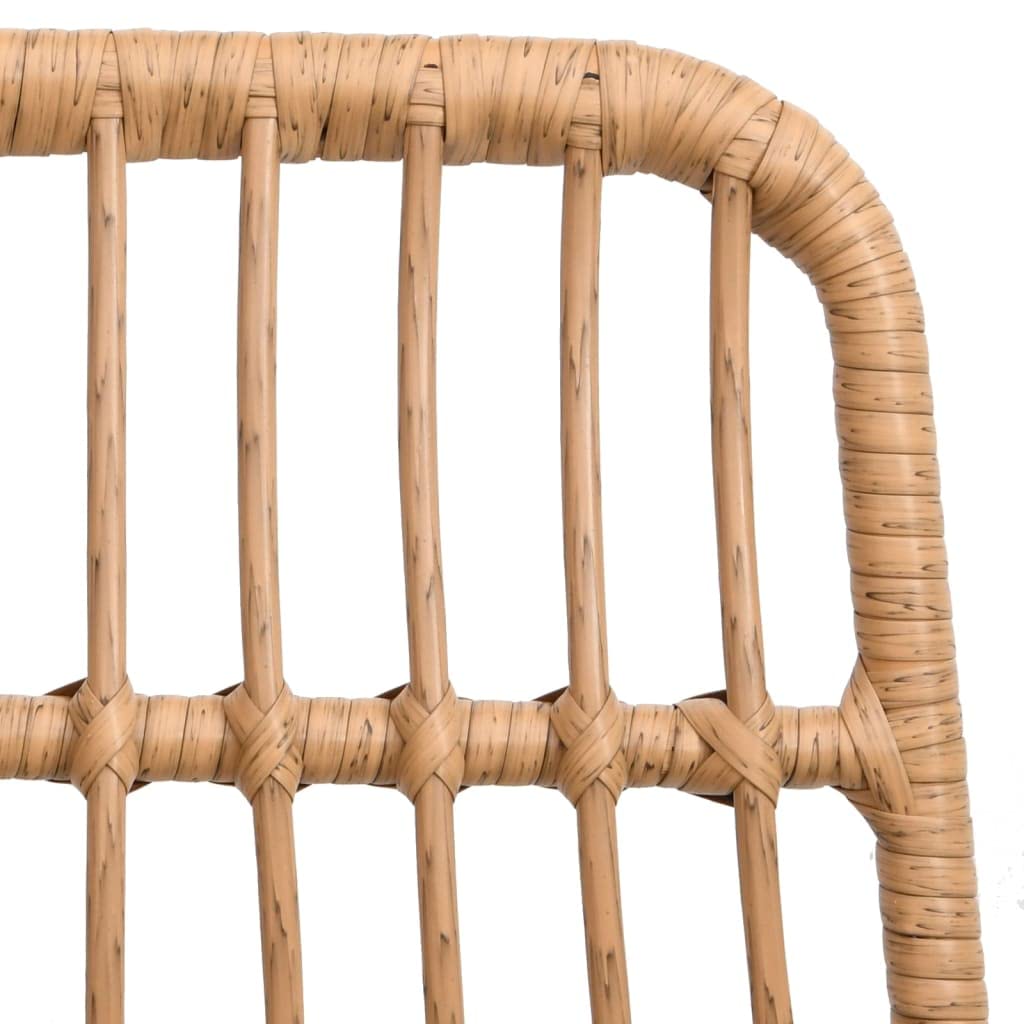 Juego de muebles de jardín de 9 piezas de ratán sintético con estructura de acero y ratán sintético para exteriores