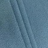 Strick-Fleece-Stoff, 150 cm breit, Teddy-Samtstoff, Meterware, flauschiger Plüsch, DIY, handgefertigt, Polstermaterial für Puppen-Überwurf, Stoffherstellung (blau)
