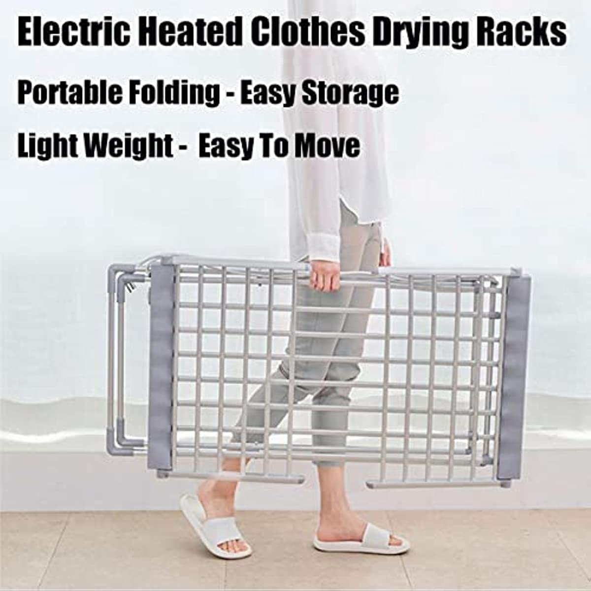 Amazon | 20バー電気加熱衣類乾燥機エアラー、ポータブル折りたたみ