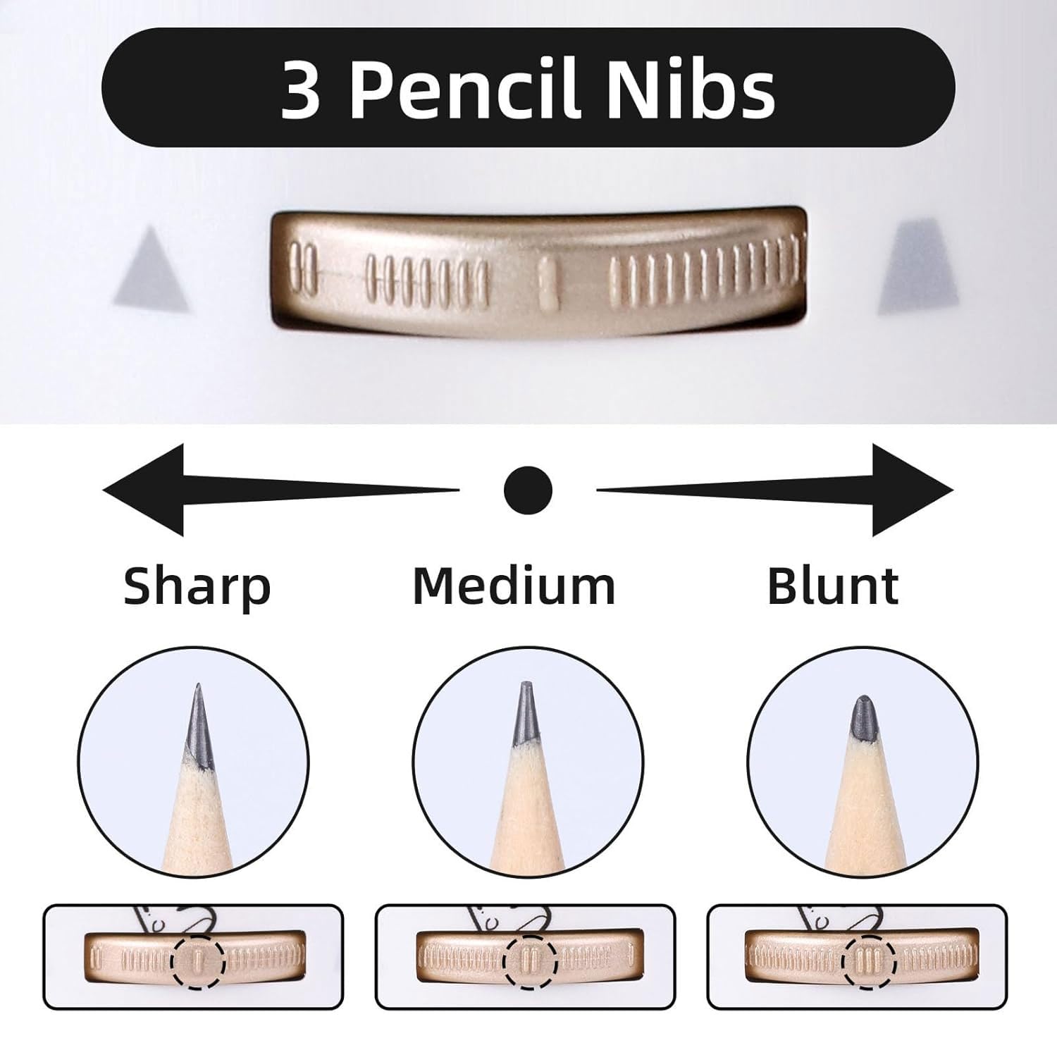Taille-crayon Électrique Entièrement Automatique pour Enfant, Taille-crayon Rechargeable USB Passe 6-12mm 3 Réglages Arrêt Auto Mains libres Sécurisé et Robuste pour École et Maison