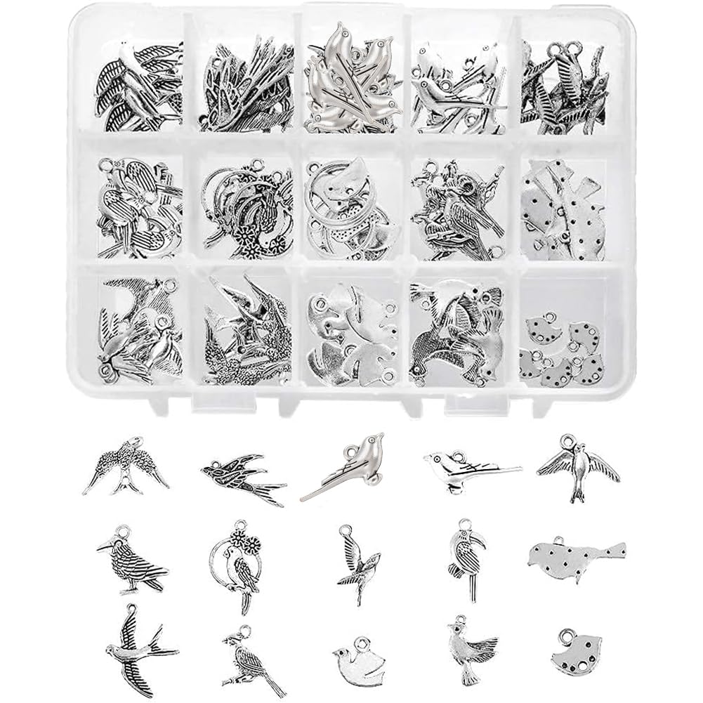 PH PandaHall Charms Pendant Antique Silver Alloy Charms Beads for Necklace Bracelet Jewelry Makings