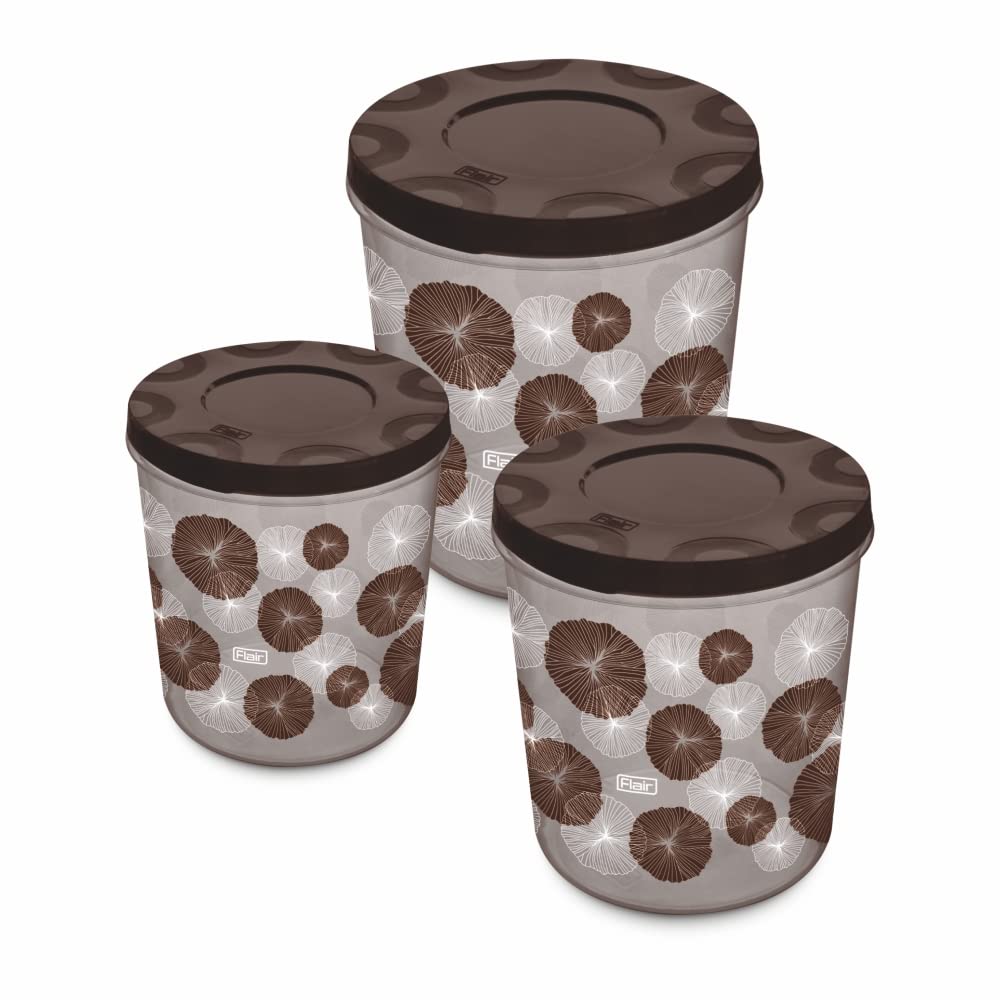 See full amazon price history chart for FLAIR Plastic Storage Jars & Kitchen Mate Classic Containers Set- (4700/7000/10000 ml, Brown) | BPA-Free, Air-Tight Kitchen Storage Set for Spices, Atta, Grains, and More | Dishwasher Safe, Stackable FLAIR Plastic Storage Jars & Kitchen Mate Classic Containers Set- (4700/7000/10000 ml, Brown) | BPA-Free, Air-Tight Kitchen Storage Set for Spices, Atta, Grains, and More | Dishwasher Safe, Stackable (B0B3J21KMC) Amazon Price History, Amazon Price Tracker