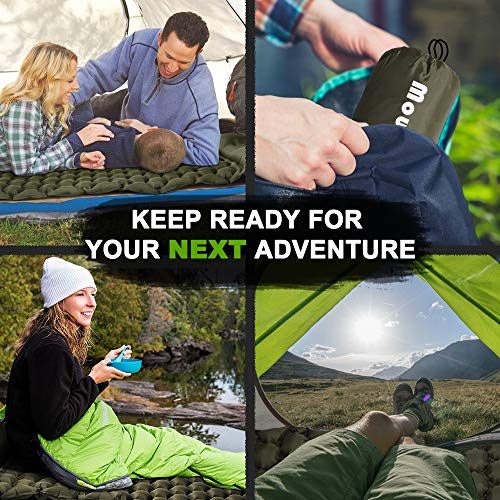 MOUNTDOG Camping Sleeping Pad Mat with LED Camping Lantern, Ultralight Inflatable Backpacking Pad Air Mattress for Camp Hiking Traveling Tent, Camping Lamps with 5 Light Modes, Handle & Carabiner - Thumbnail 6