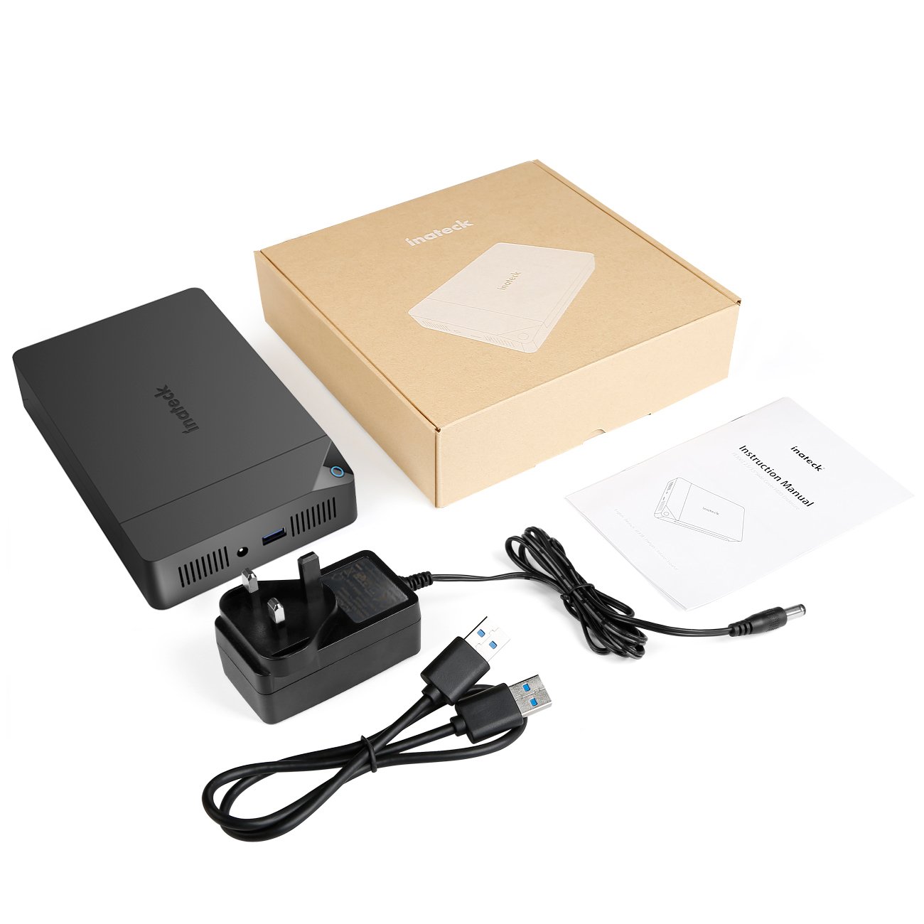 Inateck 3.5 Hard Drive Enclosure, Tools Free HDD Enclosure, Support UASP, with 12V/2A Power