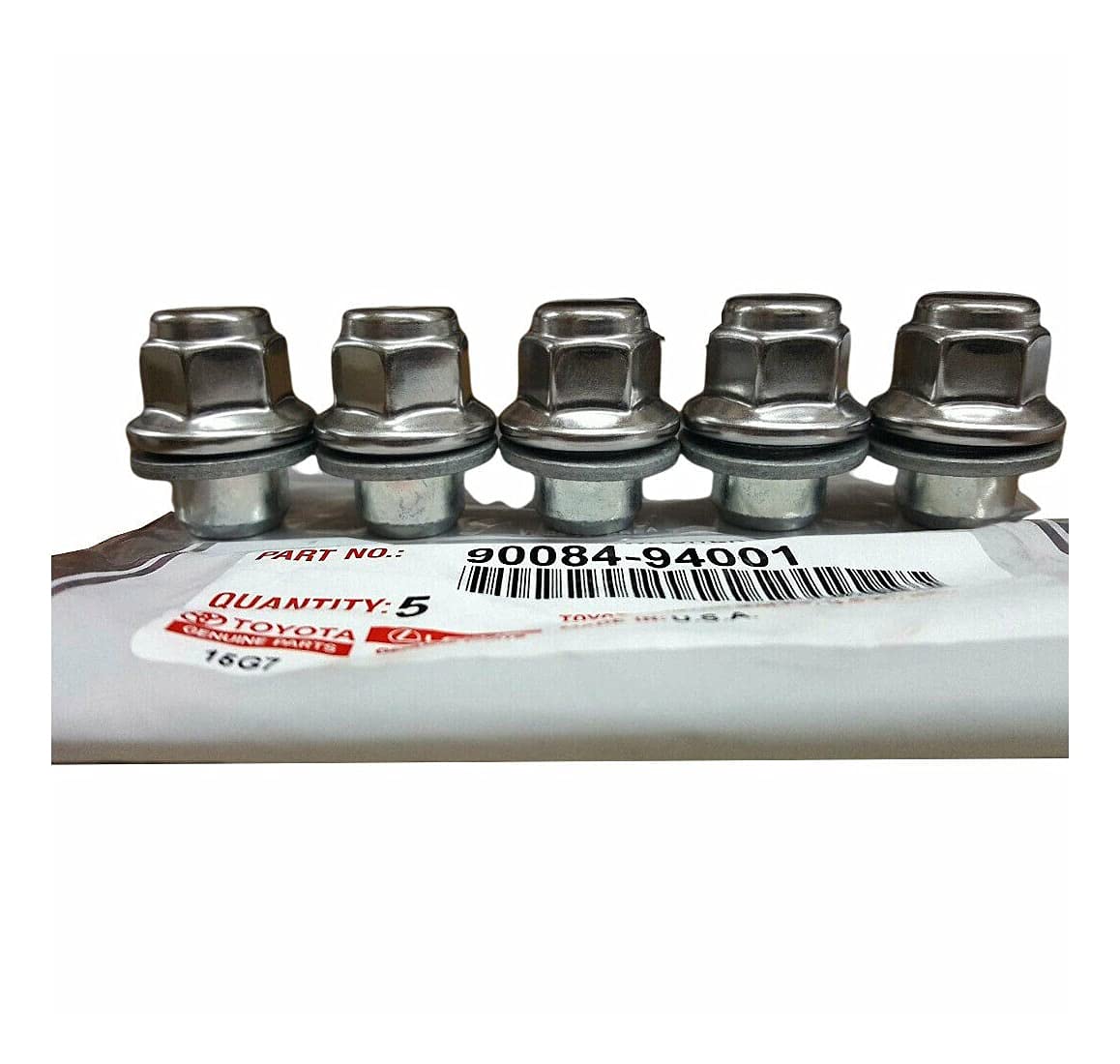 Genuine OEM Chrome Wheel Nut (LUG) 90084-94001 - Set of 5 Short / 9008494001