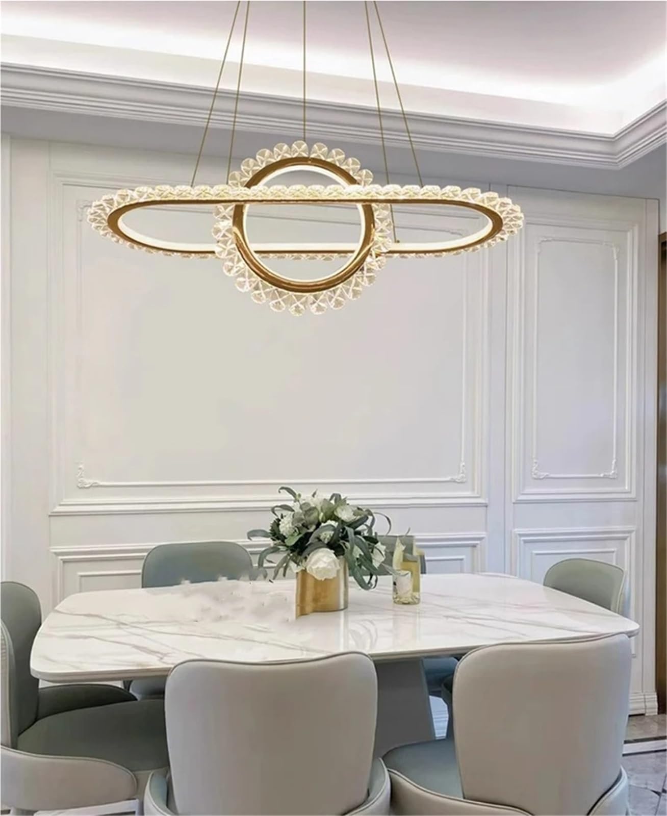 Nowoczesna dekoracja domu oświetlenie LED Lampy wiszące do salonu Żyrandole do jadalni Lampa wisząca Oświetlenie wewnętrzne, nowoczesne oświetlenie (L100cm)
