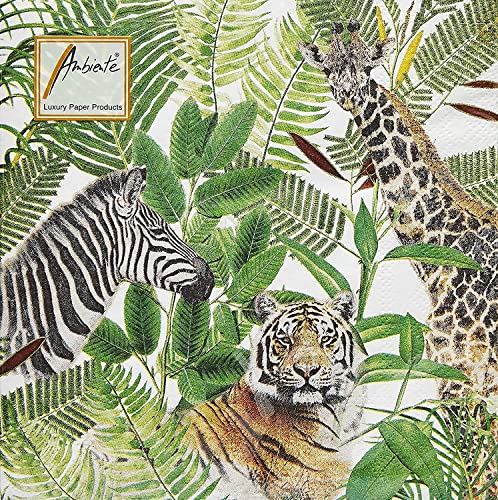 Ambiente Papierservietten - Servietten Lunch / Party / ca. 33x33cm Safari - Ideal Als Geschenk Und Tisch-Deko