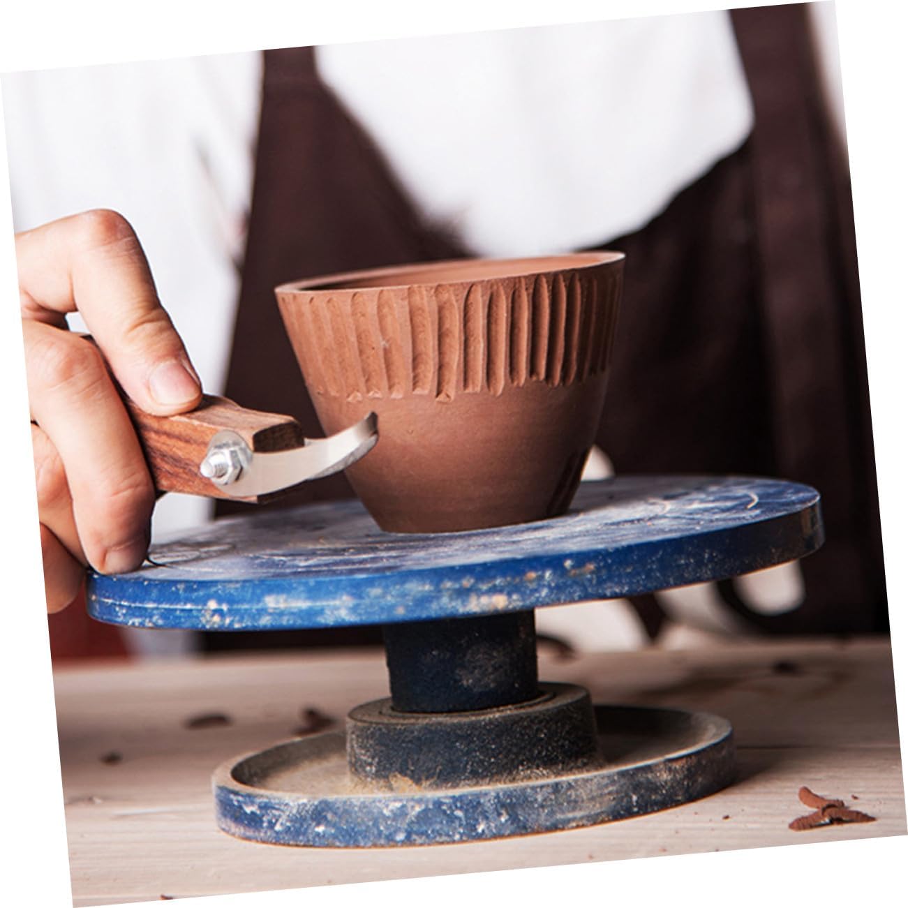 COOLHIYA Pottery Clay Trimming Tool Metal Carving Supply for Sculpting and Repairing DIY Clay Crafting Hand Tool Suitable for Beginners and Experts