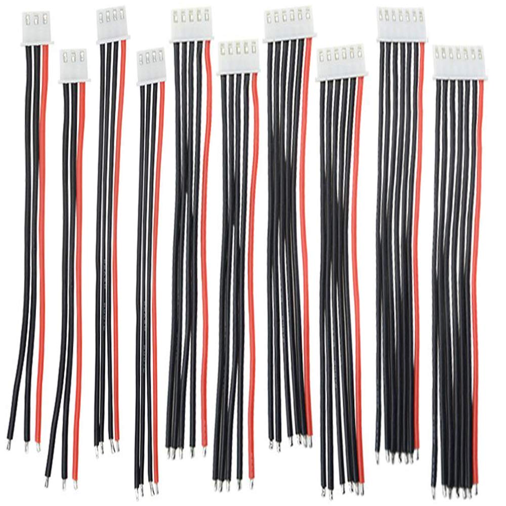 Yiqigou 10pcs 5.9inch JST-XH Connector Plug 2S-6S 2S 3S 4S 5S 6S Lipo Balance Charger Silicone Wire Cable Balance Lead Extension Cable for RC Battery (2pcs Each)