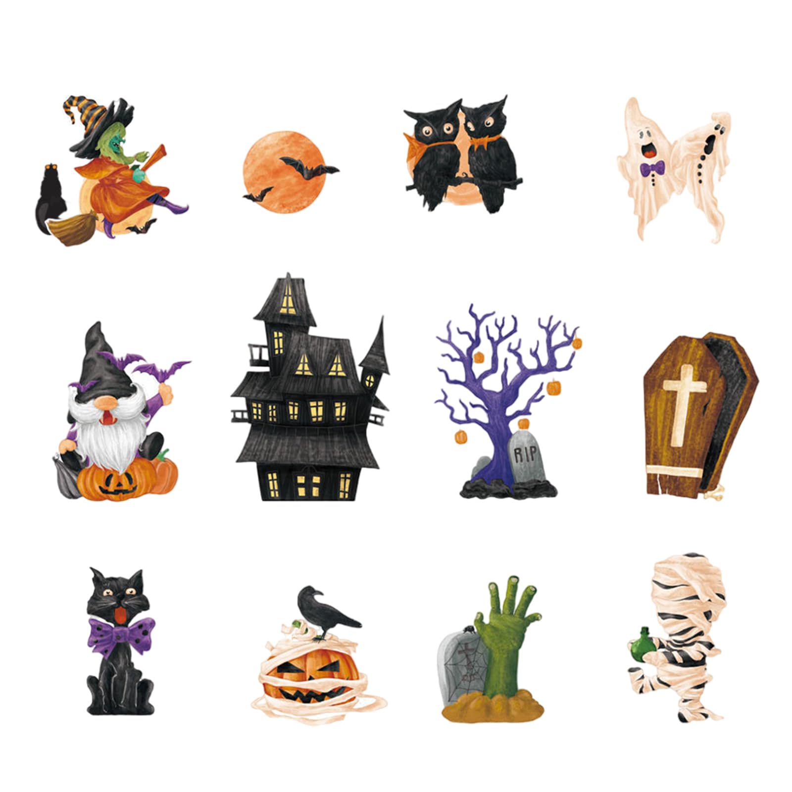Elnwnnkc Halloween Fridges Magnets Refrigerator Stickers, Festival Door Cling for Window Fridges Refrigerator Cover Art
